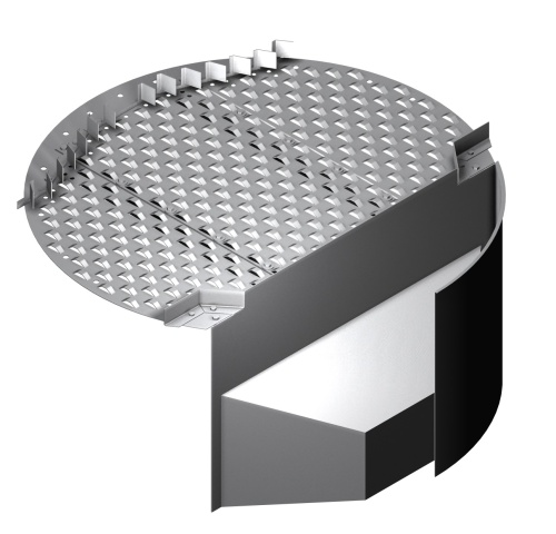 Тарелки с неподвижными клапанами